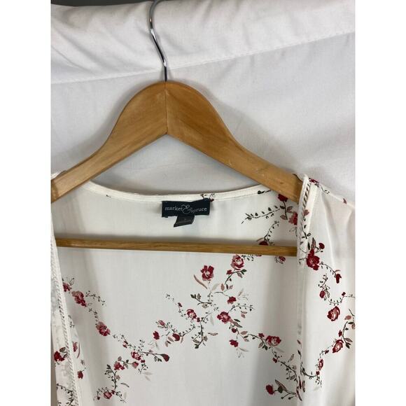 Stitch Fix Market & Spruce Floral Cold Shoulder Kimono top size small - Picture 2 of 6